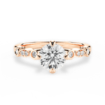 Catherine Round Cut Lab Grown Diamond 18Kt Rose Gold Engagement Ring