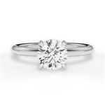 Brenda Round Cut Lab Grown Diamond 18Kt White Gold Engagement Ring