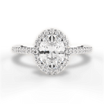 Joanne Oval Cut Lab Grown Diamond 14Kt White Gold Engagement Ring