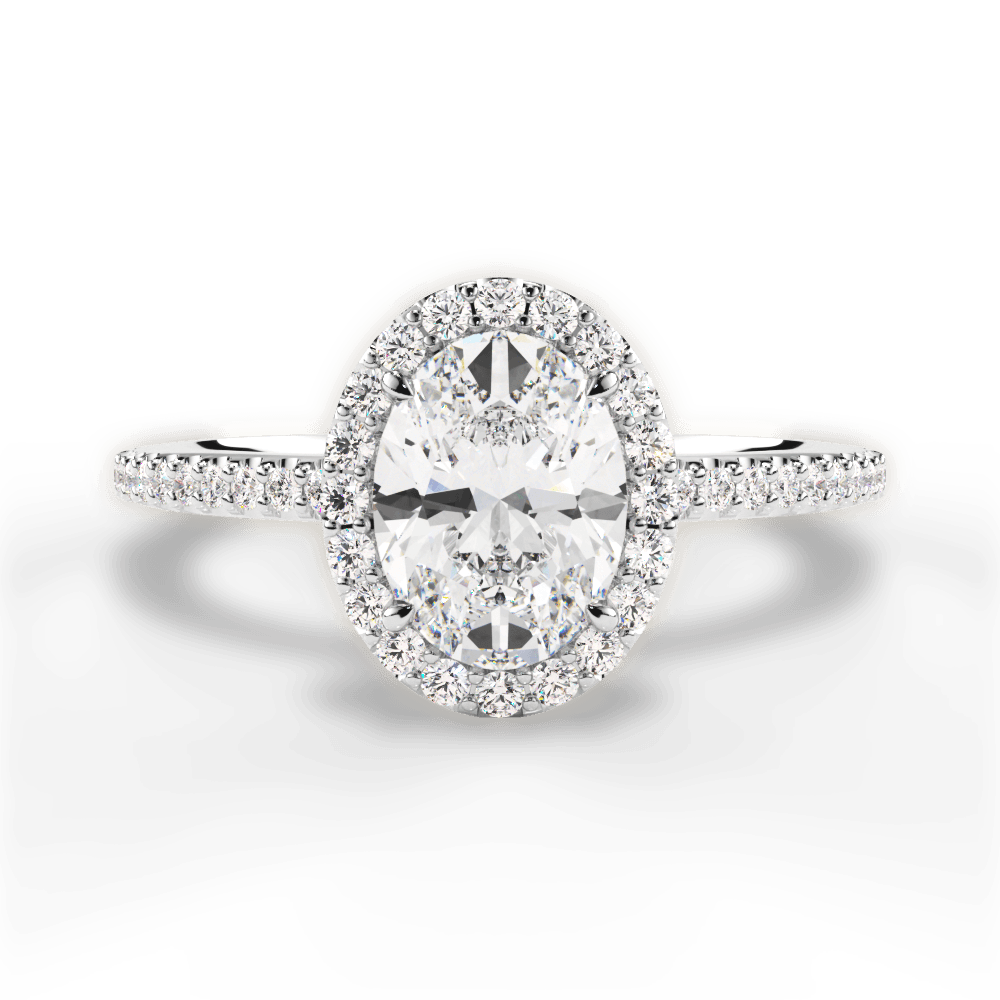 Joanne Oval Cut Lab Grown Diamond Platinum Engagement Ring