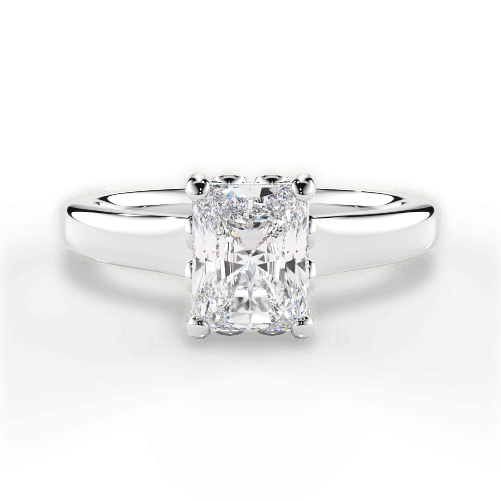 Carol Radiant Cut Lab Grown Diamond 14Kt White Gold Engagement Ring
