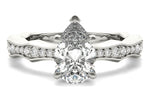Wendy pear lab diamond engagement ring in 14k white gold