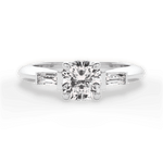 Emily Cushion Cut Lab Grown Diamond 14Kt White Gold Engagement Ring