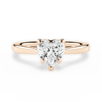 Angie Heart Cut Lab Grown Diamond 18Kt Rose Gold Engagement Ring