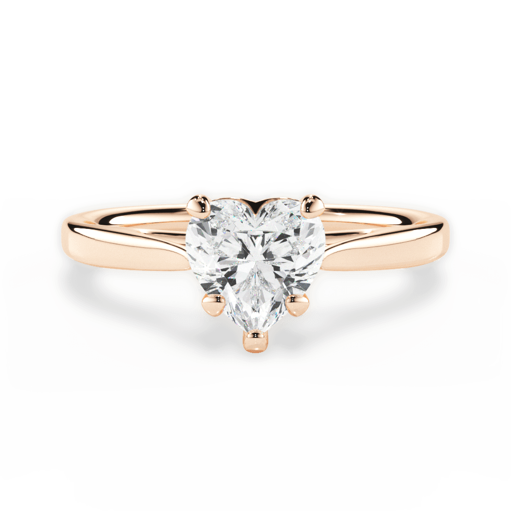 Angie Heart Cut Lab Grown Diamond 18Kt Rose Gold Engagement Ring