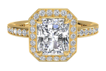 Karen Radiant Cut Lab Grown Diamond 18Kt Yellow Gold Engagement Ring