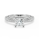 Kira Princess Cut Lab Grown Diamond 18Kt White Gold Engagement Ring