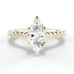 Dana Marquise Cut Lab Grown Diamond 18Kt Yellow Gold Engagement Ring