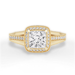 Lillian Princess Cut Lab Grown Diamond 18Kt Yellow Gold Engagement Ring