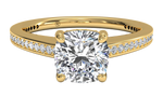 Judith Cushion Cut Lab Grown Diamond 18Kt Yellow Gold Engagement Ring