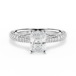 Kira Radiant Cut Lab Grown Diamond Platinum Engagement Ring