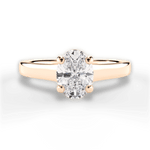 Ariana Oval Cut Lab Grown Diamond 18Kt Rose Gold Engagement Ring