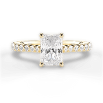 Dana Radiant Cut Lab Grown Diamond 18Kt Yellow Gold Engagement Ring