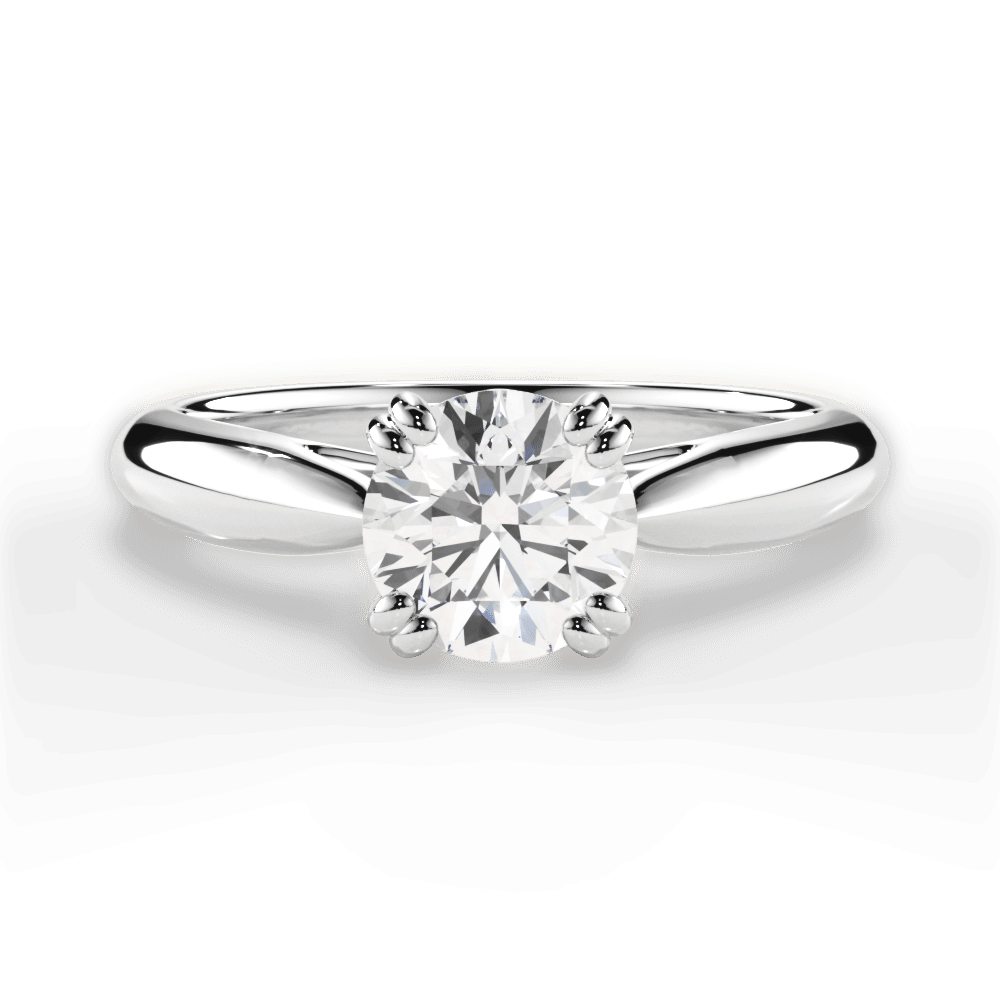 Camila Round Cut Lab Grown Diamond Platinum Engagement Ring