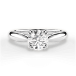 Camila Round Cut Lab Grown Diamond 14Kt White Gold Engagement Ring