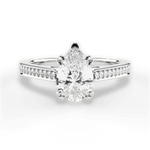 Denise Pear Cut Lab Grown Diamond 18Kt White Gold Engagement Ring
