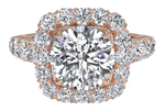 Lydia Round Cut Lab Grown Diamond 18Kt Rose Gold Engagement Ring