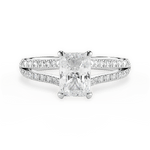 Kendra Radiant Cut Lab Grown Diamond Platinum Engagement Ring