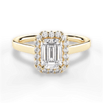 Fiona Emerald Cut Lab Grown Diamond 18Kt Yellow Gold Engagement Ring