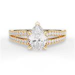 Jessica Pear Cut Lab Grown Diamond 18Kt Yellow Gold Engagement Ring
