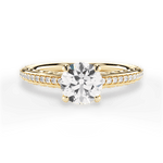 Caroline Round Cut Lab Grown Diamond 18Kt Yellow Gold Engagement Ring