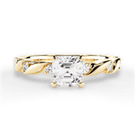 Emma Asscher Cut Lab Grown Diamond 18Kt Yellow Gold Engagement Ring