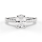 Frances Oval Cut Lab Grown Diamond Platinum Engagement Ring