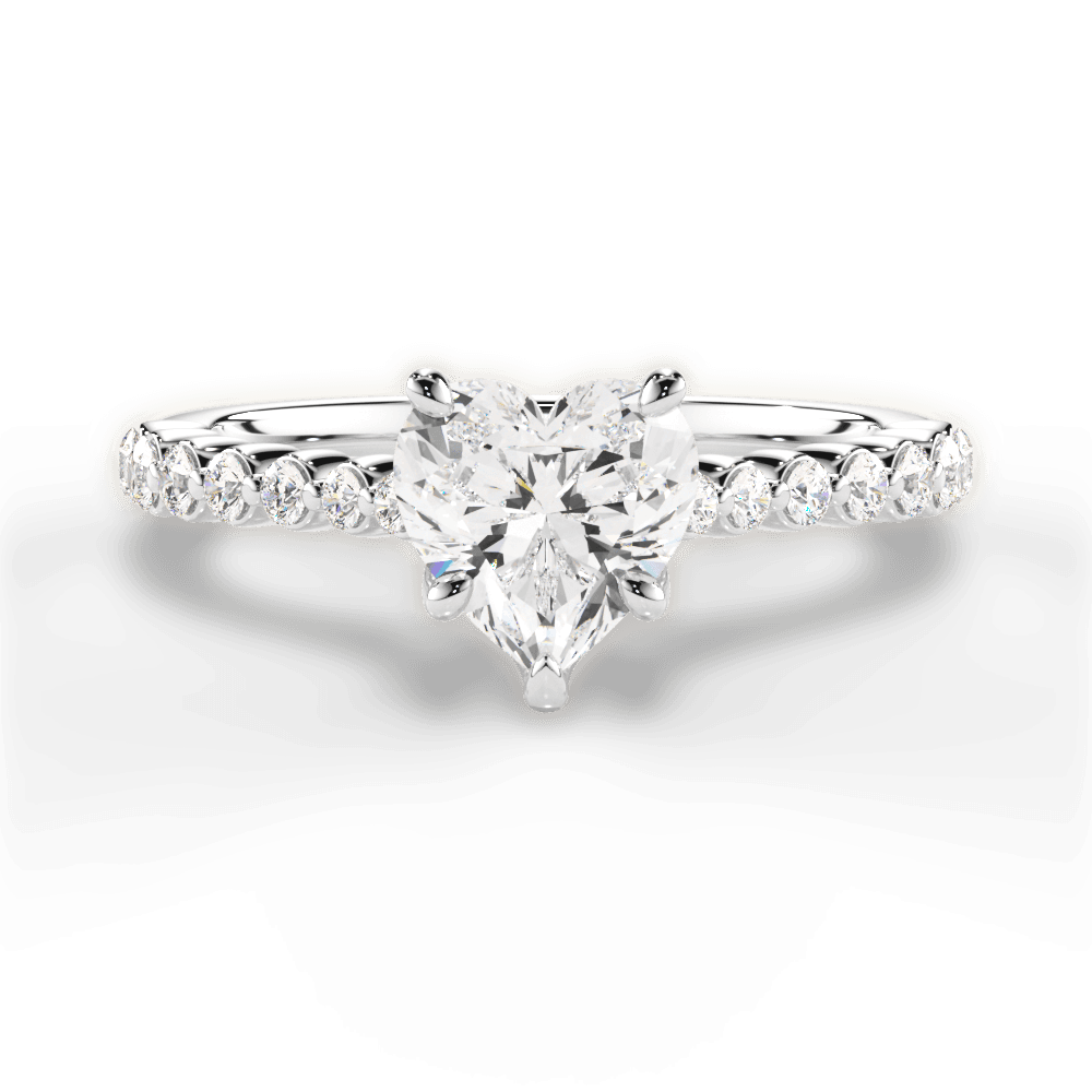 Dana Heart Cut Lab Grown Diamond 18Kt White Gold Engagement Ring