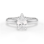 Amanda Pear Cut Lab Grown Diamond Platinum Engagement Ring