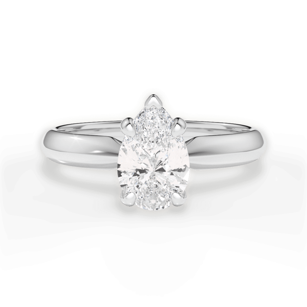 Amanda Pear Cut Lab Grown Diamond 18Kt White Gold Engagement Ring