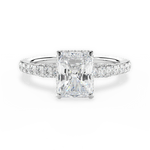 Laura Radiant Cut Lab Grown Diamond 18Kt White Gold Engagement Ring