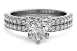 Kayla Heart Cut Lab Grown Diamond Platinum Engagement Ring
