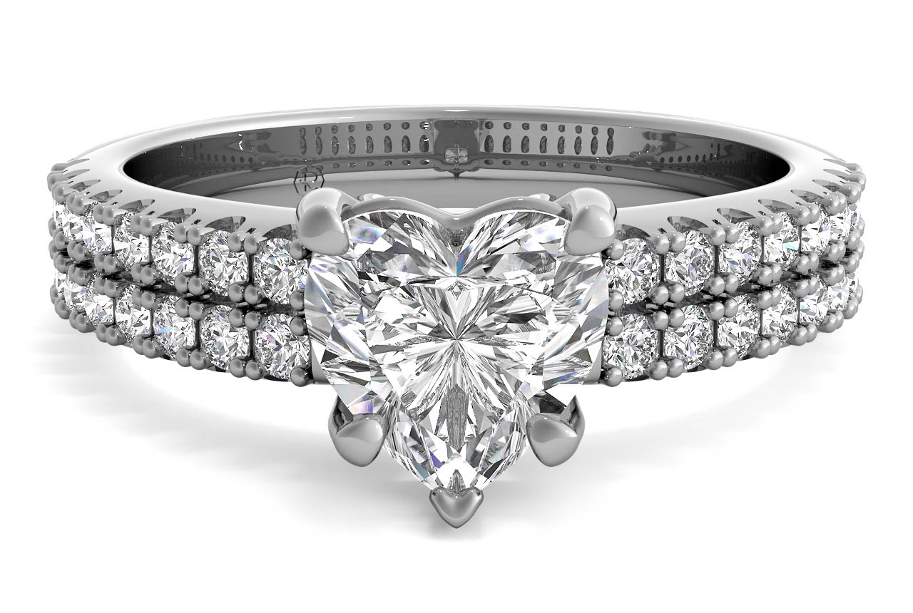 Kayla Heart Cut Lab Grown Diamond Platinum Engagement Ring