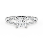 Kendra Princess Cut Lab Grown Diamond 18Kt White Gold Engagement Ring