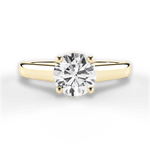 Ariana Round Cut Lab Grown Diamond 18Kt Yellow Gold Engagement Ring