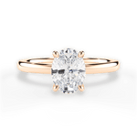 Angela Oval Cut Lab Grown Diamond 18Kt Rose Gold Engagement Ring