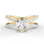 Lauren Heart Cut Lab Grown Diamond 18Kt Yellow Gold Engagement Ring