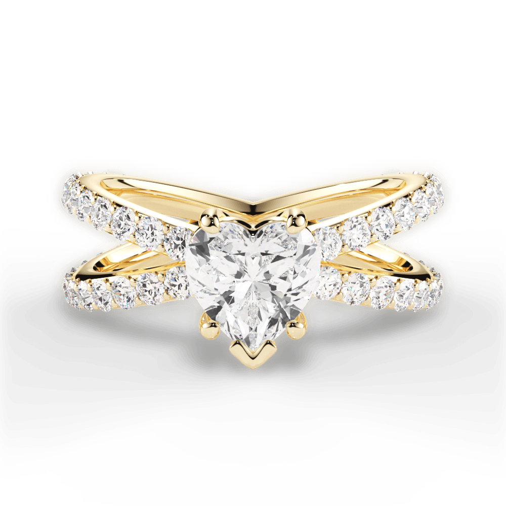 Lauren Heart Cut Lab Grown Diamond 18Kt Yellow Gold Engagement Ring