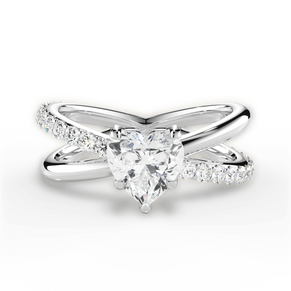 Jennifer Heart Cut Lab Grown Diamond 14Kt White Gold Engagement Ring