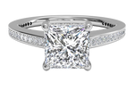 Judith Princess Cut Lab Grown Diamond 14Kt White Gold Engagement Ring