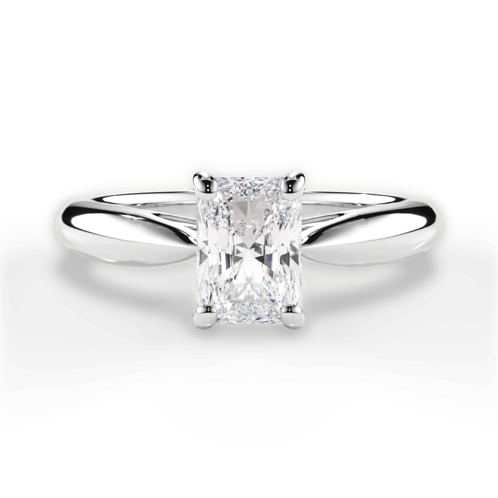 Amy Radiant Cut Lab Grown Diamond Platinum Engagement Ring