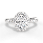 Kim Oval Cut Lab Grown Diamond 14Kt White Gold Engagement Ring