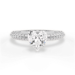 Gail Heart Cut Lab Grown Diamond 14Kt White Gold Engagement Ring