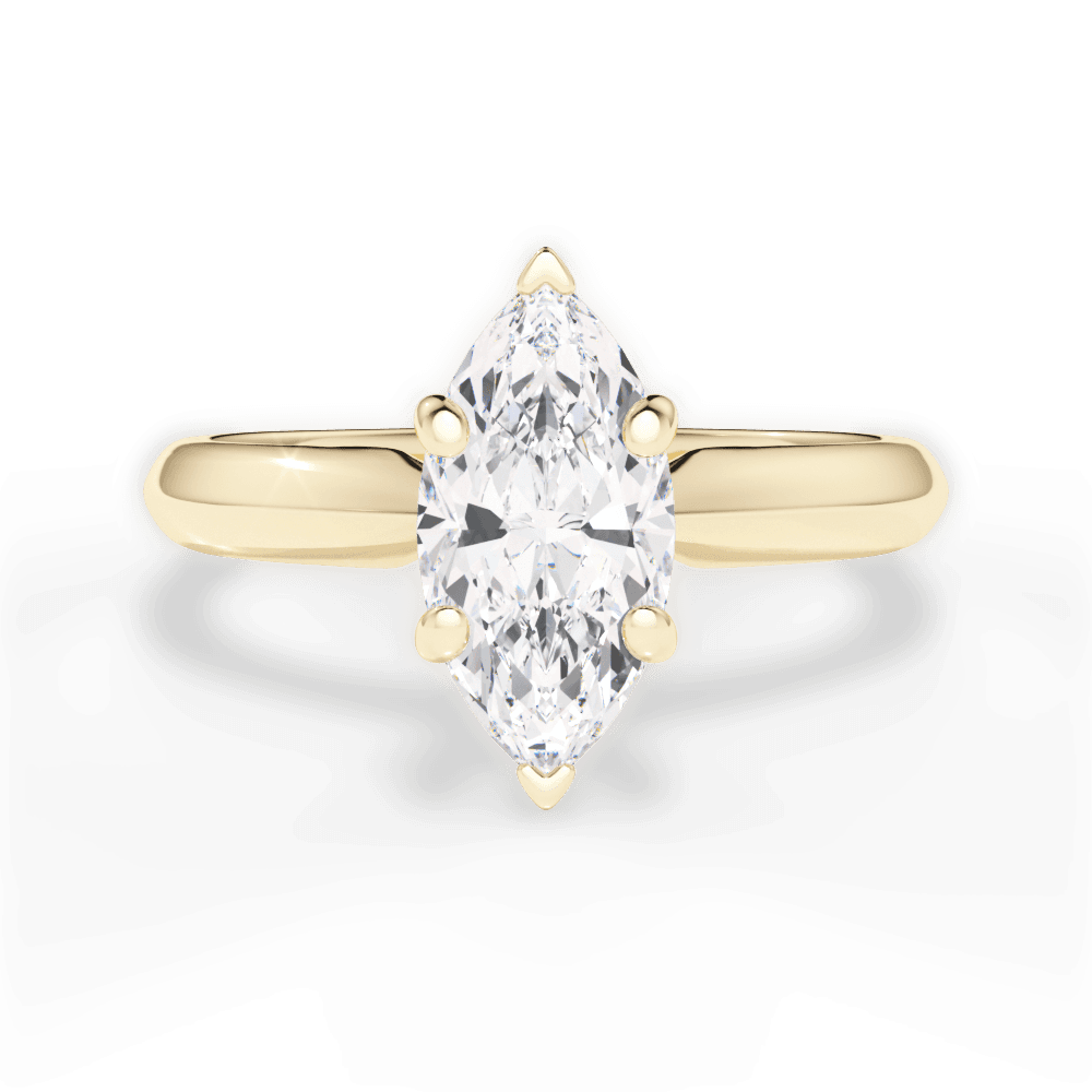 Beth Marquise Cut Lab Grown Diamond 18Kt Yellow Gold Engagement Ring