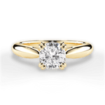 Gillian Cushion Cut Lab Grown Diamond 18Kt Yellow Gold Engagement Ring