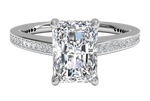 Judith Radiant Cut Lab Grown Diamond 14Kt White Gold Engagement Ring