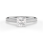 Janet Asscher Cut Lab Grown Diamond Platinum Engagement Ring