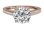 Judith Round Cut Lab Grown Diamond 18Kt Rose Gold Engagement Ring