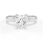 Aria Heart Cut Lab Grown Diamond 14Kt White Gold Engagement Ring