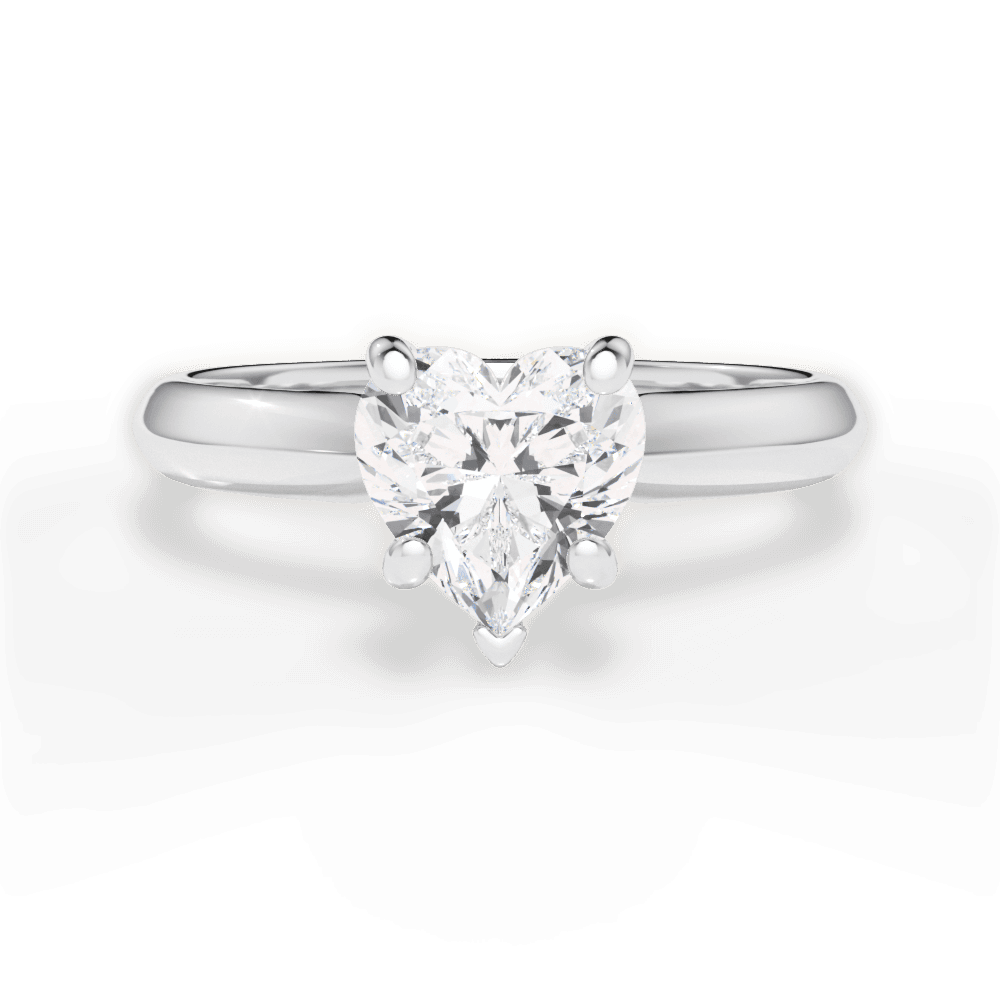 Aria Heart Cut Lab Grown Diamond 14Kt White Gold Engagement Ring